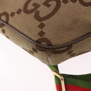 GUCCI GG Canvas Body Bag Beige Gold 696031 Auth mr2675A-16