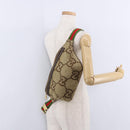 GUCCI GG Canvas Body Bag Beige Gold 696031 Auth mr2675A-20