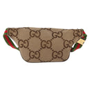 GUCCI GG Canvas Body Bag Beige Gold 696031 Auth mr2675A-2