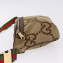 GUCCI GG Canvas Body Bag Beige Gold 696031 Auth mr2675A-3