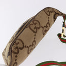 GUCCI GG Canvas Body Bag Beige Gold 696031 Auth mr2675A-6