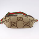 GUCCI GG Canvas Body Bag Beige Gold 696031 Auth mr2675A-5