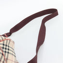 BURBERRY Blue Label Boston Bag Canvas 2way Beige Silver Auth mr2676-15