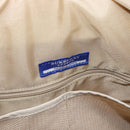 BURBERRY Blue Label Boston Bag Canvas 2way Beige Silver Auth mr2676-19