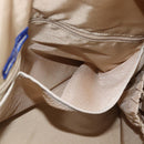 BURBERRY Blue Label Boston Bag Canvas 2way Beige Silver Auth mr2676-23