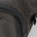 CELINE Macadam Canvas Hand Bag PVC Leather Black Gold Auth mr2677-8
