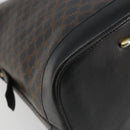 CELINE Macadam Canvas Hand Bag PVC Leather Black Gold Auth mr2677-15