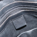 CELINE Macadam Canvas Hand Bag PVC Leather Black Gold Auth mr2677-18