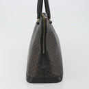 CELINE Macadam Canvas Hand Bag PVC Leather Black Gold Auth mr2677-3