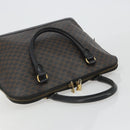 CELINE Macadam Canvas Hand Bag PVC Leather Black Gold Auth mr2677-6