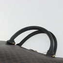 CELINE Macadam Canvas Hand Bag PVC Leather Black Gold Auth mr2677-14