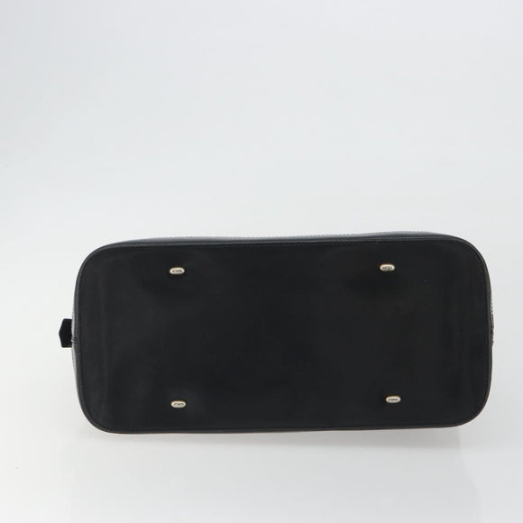 CELINE Macadam Canvas Hand Bag PVC Leather Black Gold Auth mr2677