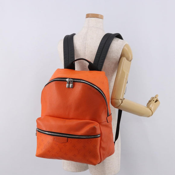 LOUIS VUITTON Tiger Lama Monogram Discovery Backpack Orange M30410 Auth mr2678