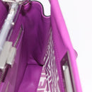 FENDI Zucca Canvas Hand Bag Vinyl Leather 2way Purple Silver Auth mr2679A-20