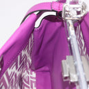 FENDI Zucca Canvas Hand Bag Vinyl Leather 2way Purple Silver Auth mr2679A-23