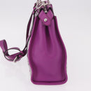 FENDI Zucca Canvas Hand Bag Vinyl Leather 2way Purple Silver Auth mr2679A-3