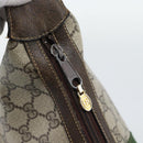 GUCCI GG Supreme Web Sherry Line Bag PVC Beige Gold 10 01 3840 Auth mr2681-8