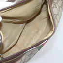 GUCCI GG Supreme Web Sherry Line Bag PVC Beige Gold 10 01 3840 Auth mr2681-11