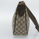 GUCCI GG Supreme Web Sherry Line Bag PVC Beige Gold 10 01 3840 Auth mr2681-3