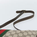 GUCCI GG Supreme Web Sherry Line Bag PVC Beige Gold 10 01 3840 Auth mr2681-14