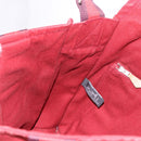 HERMES Bathas Shoulder Bag Canvas Red Silver Auth mr2683-19