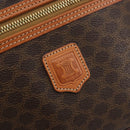 CELINE Macadam Canvas Vanity Hand Bag PVC Leather Brown Gold Auth mr2684A-15