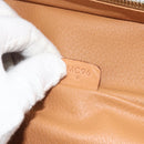 CELINE Macadam Canvas Vanity Hand Bag PVC Leather Brown Gold Auth mr2684A-21