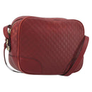 GUCCI Micro GG Canvas Guccissima Bag Leather Red Gold 449413 Auth mr2685-1