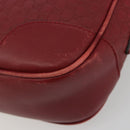 GUCCI Micro GG Canvas Guccissima Bag Leather Red Gold 449413 Auth mr2685-8