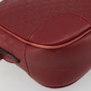 GUCCI Micro GG Canvas Guccissima Bag Leather Red Gold 449413 Auth mr2685-15