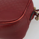 GUCCI Micro GG Canvas Guccissima Bag Leather Red Gold 449413 Auth mr2685-16