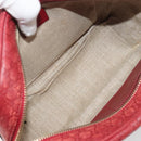 GUCCI Micro GG Canvas Guccissima Bag Leather Red Gold 449413 Auth mr2685-10