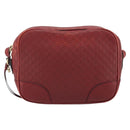 GUCCI Micro GG Canvas Guccissima Bag Leather Red Gold 449413 Auth mr2685-13