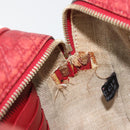 GUCCI Micro GG Canvas Guccissima Bag Leather Red Gold 449413 Auth mr2685-11