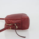 GUCCI Micro GG Canvas Guccissima Bag Leather Red Gold 449413 Auth mr2685-4