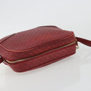 GUCCI Micro GG Canvas Guccissima Bag Leather Red Gold 449413 Auth mr2685-6