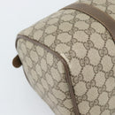 GUCCI GG Supreme Web Sherry Line Boston Bag PVC Beige Gold 58 02 007 Auth mr2687-15