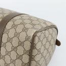 GUCCI GG Supreme Web Sherry Line Boston Bag PVC Beige Gold 58 02 007 Auth mr2687-16