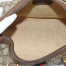 GUCCI GG Supreme Web Sherry Line Boston Bag PVC Beige Gold 58 02 007 Auth mr2687-10