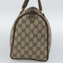 GUCCI GG Supreme Web Sherry Line Boston Bag PVC Beige Gold 58 02 007 Auth mr2687-3