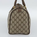 GUCCI GG Supreme Web Sherry Line Boston Bag PVC Beige Gold 58 02 007 Auth mr2687-4