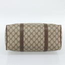 GUCCI GG Supreme Web Sherry Line Boston Bag PVC Beige Gold 58 02 007 Auth mr2687-5