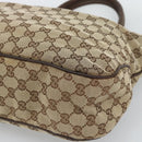 GUCCI GG Canvas Hand Bag Beige Gold 145818 Auth mr2688-10