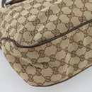 GUCCI GG Canvas Hand Bag Beige Gold 145818 Auth mr2688-13