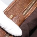 GUCCI GG Canvas Hand Bag Beige Gold 145818 Auth mr2688-20