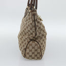 GUCCI GG Canvas Hand Bag Beige Gold 145818 Auth mr2688-4
