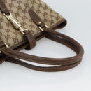 GUCCI GG Canvas Hand Bag Beige Gold 145818 Auth mr2688-7
