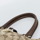 GUCCI GG Canvas Hand Bag Beige Gold 145818 Auth mr2688-8
