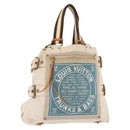 LOUIS VUITTON Cruise line Glove shopper MM Bag Canvas Beige M95114 Auth mr2692A-1