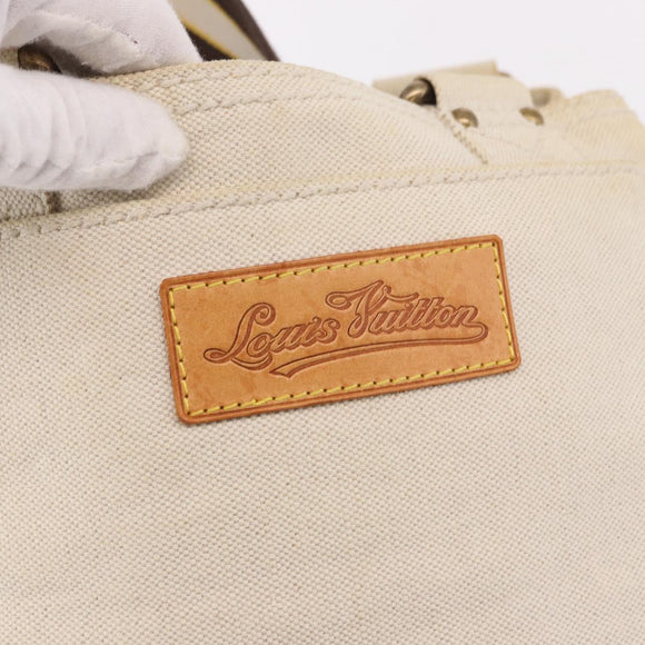 LOUIS VUITTON Cruise line Glove shopper MM Bag Canvas Beige M95114 Auth mr2692A